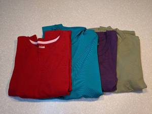 lot 459 image: Four New Womens Tops Susan Graver Liz Claiborne d&co Basic Editions Purple Red Green Size Medium P