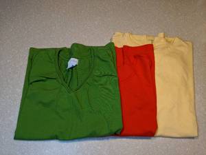 lot 405 image: Three New Tops Ruff Hewn K Johnson Studio Works Yellow Green Red Womens Size 1X P
