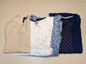 lot 408 image: ISAAC MIZRAHI Christopher & Banks Studio Works Ruff Hewn Five Womens Tops Size Small PS PL