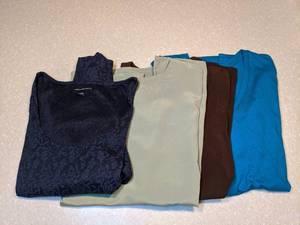 lot 409 image: Womens Tops American Eagle Bon Worth Christopher & banks Eddie Bauer Green Blue Brown P