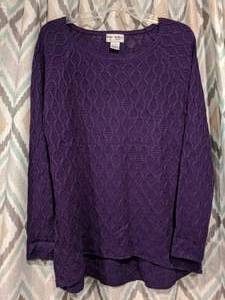 lot 414 image: New Kate & Mallory Purple Sweater. Very Pretty. Womens Size Large P