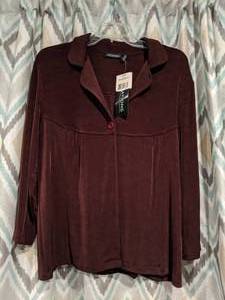 lot 415 image: New Notations Long Sleeve Blouse Brown Womens Size Large P