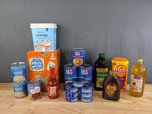 lot 118 image: Assortment of Shelf-Stable Foods - Progresso Soups, Starkist Tuna, Frosted Mini Wheats, La Choy Meal Bases, Members Mark Cappuccino Beverage Mix, and more H