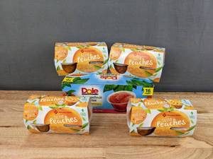 lot 146 image: New Dole Grapefruit Fruit Cups and Members Mark Diced Peaches Fruit Cups H