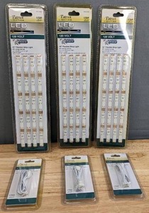 lot 96 image: Brand New Patriot Lighting (3) 40 Flexible Strip LED Lights, (3) 24 Linking Cables  H
