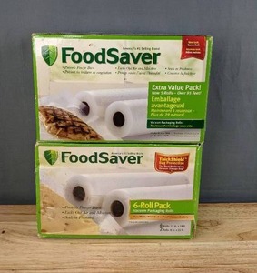 lot 133 image: Lot of 2 New Boxes of FoodSaver Vacuum Packaging Rolls, 11 Rolls Total H
