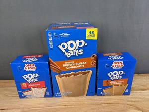lot 112 image: (3) New Boxes of Pop Tarts - Strawberry and Brown Sugar H