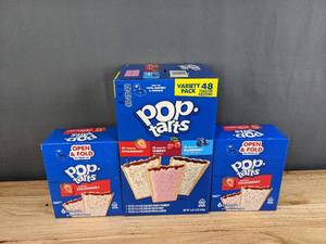 lot 111 image: (3) New Boxes of Pop Tarts - Strawberry and Variety Pack H