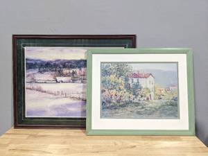 lot 163 image: (2) Framed Art Pieces (Lanny Barnard) H