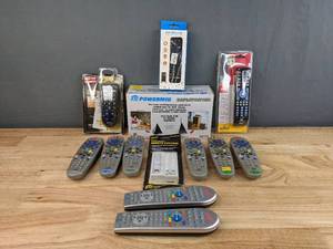 lot 164 image: Collection of Assorted Universal Remotes and Powermind Remote Control Extender H