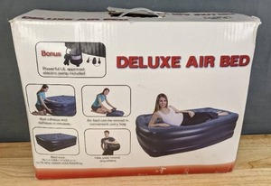lot 49 image: New Deluxe One Size Air Bed - Dark Blue H