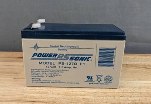 lot 173 image: New Power Sonic PS-1270F1 12 Volt 7 Amp Sealed Rechargeable Lead Acid Battery H