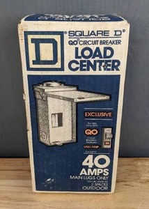 lot 176 image: Square D QO 40 Amps 2-Space 2-Circuit Outdoor Main Lug Load Center H