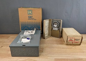 lot 175 image: Tork Time Control Switch & Square D QO Indoor Load Center H