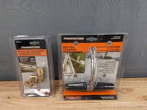 lot 216 image: New Powercare Pressure Washer Pivot Attachment and Gutter Cleaner Attachment H
