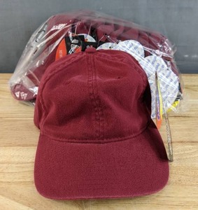 lot 24C image: 12 Brand New Yupoong Dark Cardinal Hats OSFM A