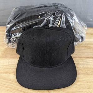 lot 14C image: 12 Brand New Yupoong Black Hats, Fitted Size 7 A
