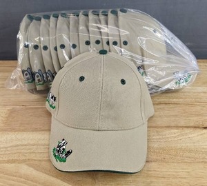 lot 20C image: 60 Brand New Advantage Series Ltd. Khaki with Green Hats Dairy Theme Embroidery OSFM A