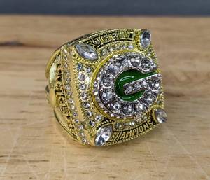 lot 16 image: New Aaron Rodgers Green Bay Packers NFL Football Super Bowl XLV Championship Replica Ring I