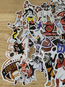 lot 37B image: 49 Brand New NFL Football Stickers Vikings Patriots 49ers Jets Chiefs Eagles Brady Bosa Manning Brees Mahomes N