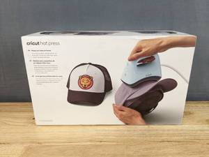 lot 19C image: Brand New Cricut Hat Press Heat Press for Hats, Blue $149 Retail O