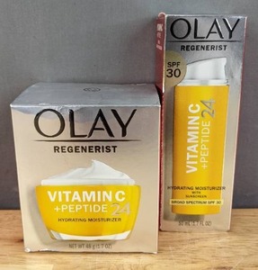 lot 16D image: Brand New Olay Skincare Regenerist Vitamin C Facial Moisturizer and Skincare Regenerist Vitamin C Peptide 24 Facial Moisturizer $50 Retail L