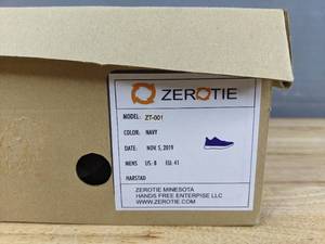 lot 10 image: Brand New ZEROTIE Shoes Navy Mens Size 8 Hands Free No Tie ZT-001 Z