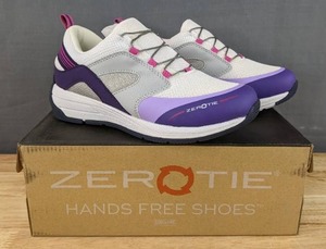 lot 27C image: Brand New ZEROTIE Shoes Lavender Kids Size 4 Hands Free No Tie Soft Hill Z