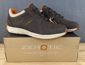 lot 52C image: Brand New ZEROTIE Shoes Brown Mens Size 12 Hands Free No Tie Rocky Road Z