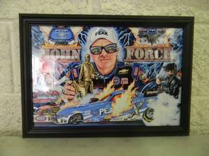lot 30 image: John Force by FAMOUS ARTIST Tim Phillips - PRINT  PROFESSIONALLY FRAMED - FANTASTIC PIECE - NEW - APPROX 18 By 13 - SEE PICTURES