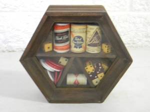 lot 39 image: VINTAGE SHADOW BOX BAR SIGN - VERY COOL OLD SCHOOL PIECE - NICE - APPROX 9 By 8 - SEE PICTURES