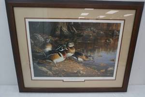 Jim Hautman Artist Proof signed & Numbered Picture  Quiet Pool - Wood Ducks