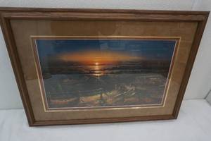 Terry Redlin Picture of man looking at the sunset