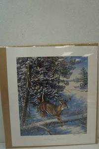 James A Merger Print Signed & Numbered  Fast Moving Game-White Tailed Deer