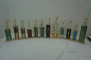 Variety of 12 Different Bowling Trophies 70s, 80s & 90s