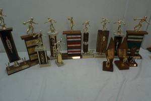 Variety of 12 Different Bowling Trophies 70s, 80s & 90s