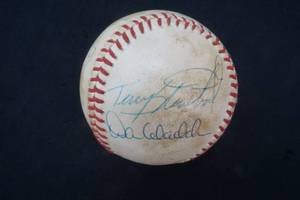 Signed Baseball with Multiple Signatures