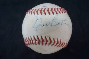 Signed Baseball Earl Battey