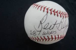 Signed Baseball By Bert Blyleven 287 Wins & 3701Ks