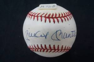 Signed Baseball Mickey Mantle