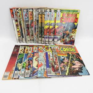 lot 7 image: Grouping of 36 Vintage Marvel Comics Books, Conan, King Conan