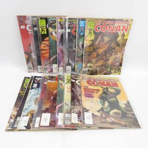 lot 8 image: Grouping of 17 Vintage The Savage Sword of Conan The Barbarian Comic Books