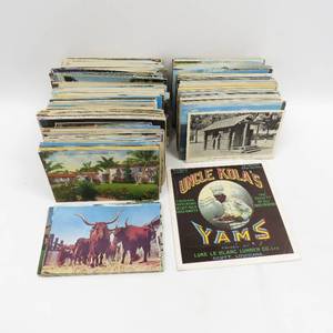 lot 34 image: Box of Vintage Travel Postcards 500 Cards