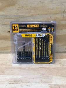 lot 48 image: DeWalt Titanium Nitride Coated Pilot Point Drill Bit Set (14-Piece)