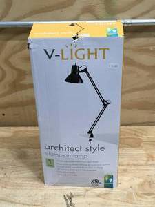 lot 113 image: V-Light 28-In. Swing-Arm Clamp-on Desk Lamp