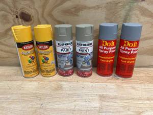lot 109 image: Lot of 6 Cans of Spray Paint