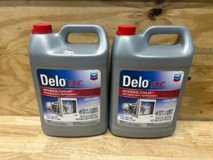 lot 121 image: DELO ELC Lot of 2- 1 Gallon Jugs of AntifreezeCoolant Premixed 5050