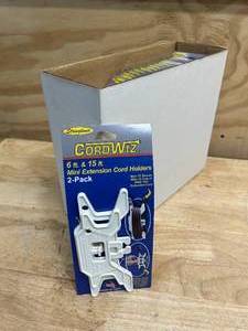 lot 163 image: STRINGLER Lot of 20 Packs of- Cordwiz 6 ft. & 15 ft. Mini Extension Cord Holders