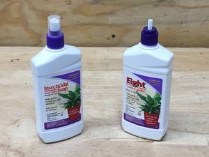 lot 184 image: Lot of 2 - Insecticidal Multi-purpose Insect Control Soap and Eight Insect Control Home & Garden