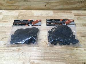 lot 206 image: Lot of 2 - Keeper 25 Pack Bungee Cords With Toggle Balls